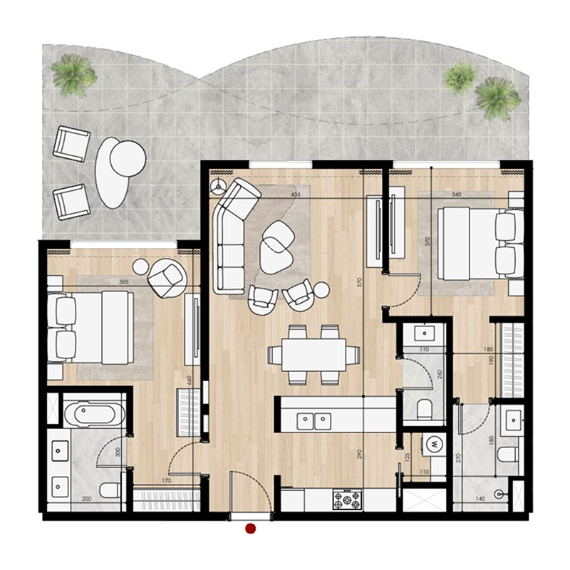 2 Bedrooms